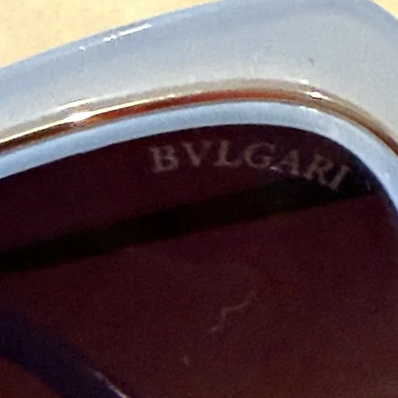 Bvlgari women's sunglasses light blue acetate frames brown gradient lenses